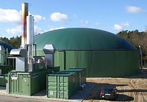 Zbiornik biogazu wraz z modułami CHP
